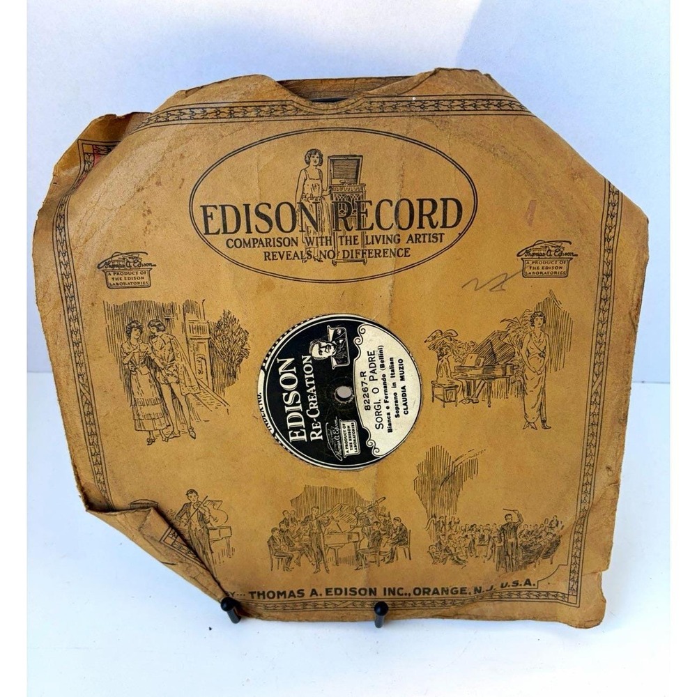 Edison Phonographs Re-Creation Record 82267 Claudia Muzio Sorci O Padre